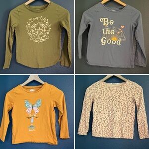 4 Girls’ Long Sleeve Shirt Bundle – Size 10